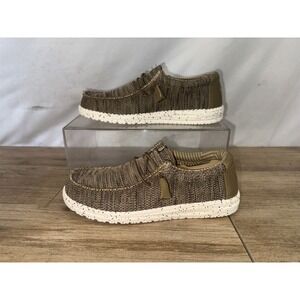 Hey Dude Wally Sox Brown Mens Size 7 Slip On Loafers 40019-255-M7